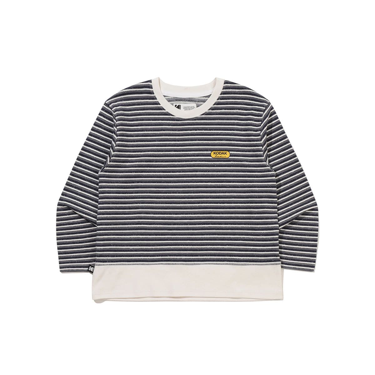 코닥 키즈(KODAK KIDS) 코튼 스트라이프 긴팔 티셔츠 키즈 NAVY