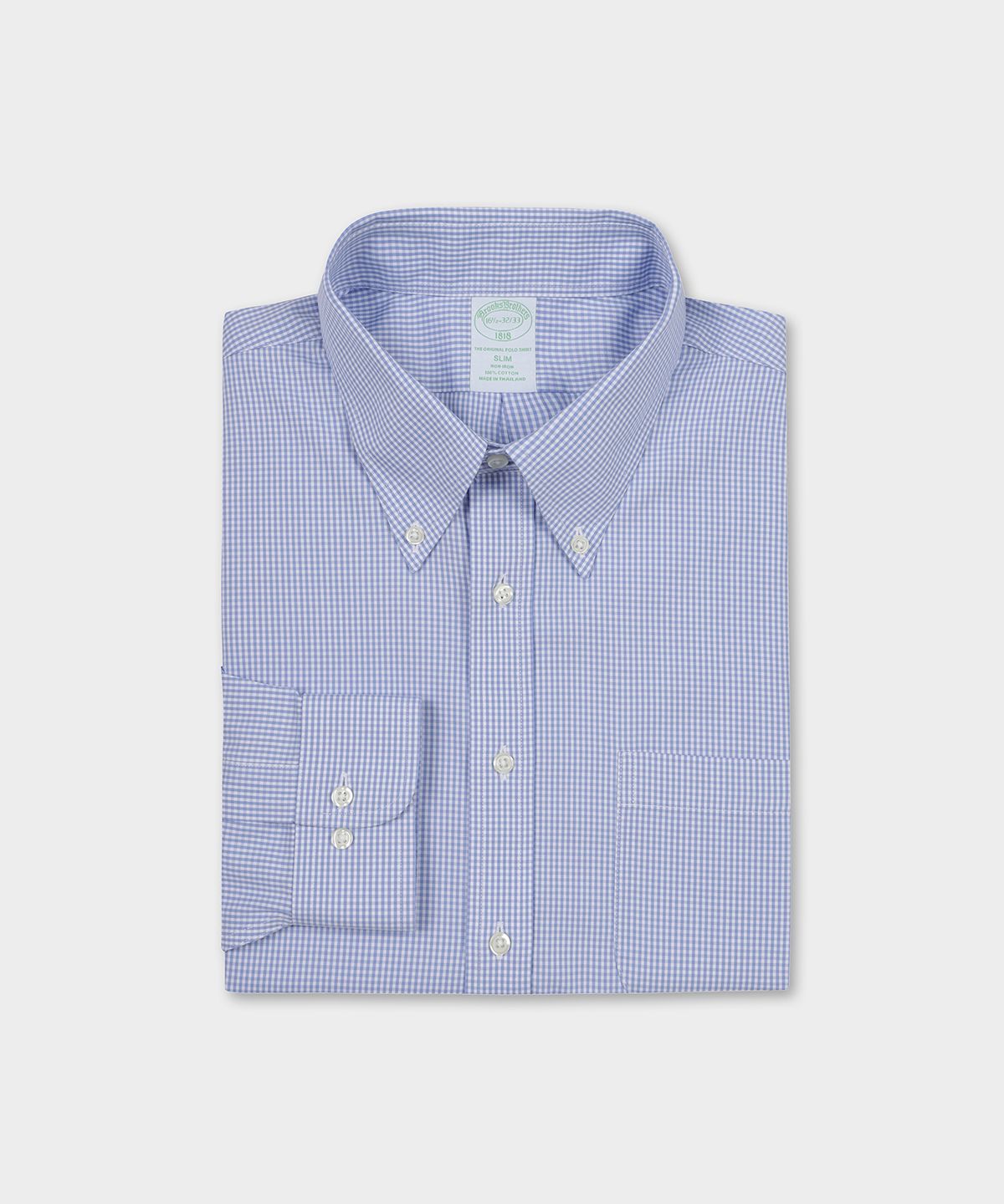 브룩스 브라더스(BROOKS BROTHERS) 논아이론 폴로버튼다운 드레스셔츠 (블루) (BBTSMF6124LEF)