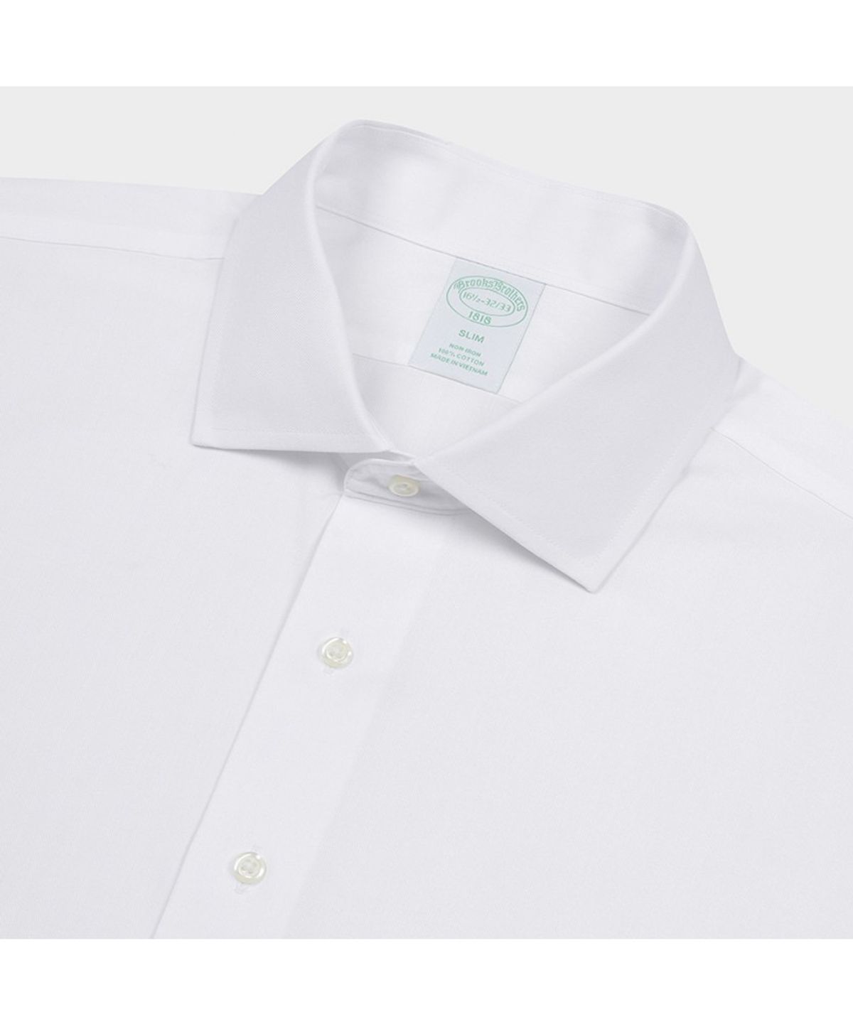 브룩스 브라더스(BROOKS BROTHERS) 논아이론 잉글리시 스프레드 헤링본 드레스셔츠 (화이트) (BBTSMF0179W)