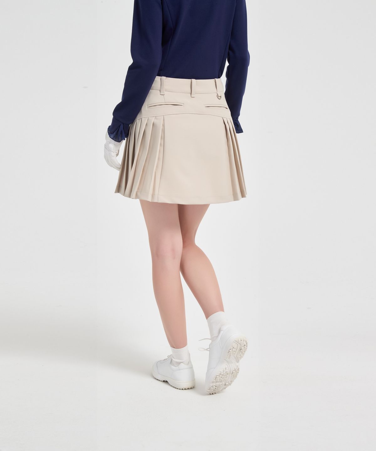 이파르카(E.PARCA) 모드룩 A라인 사이드 플리츠 스커트