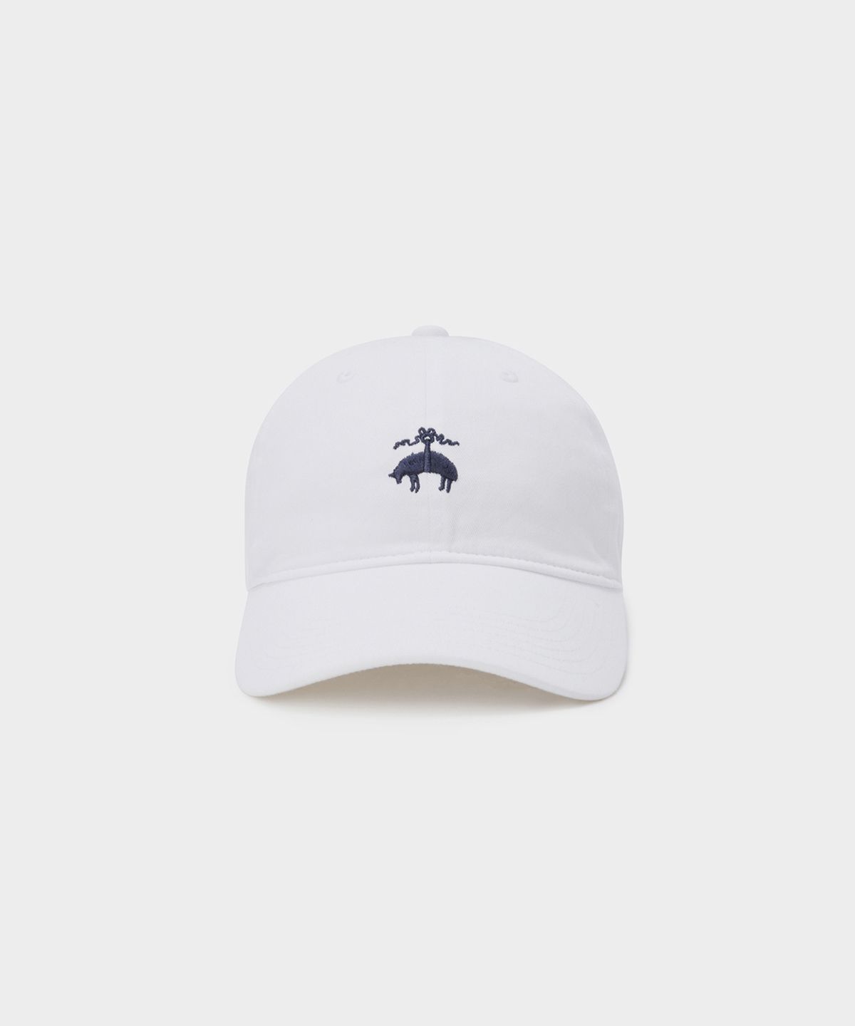 브룩스 브라더스(BROOKS BROTHERS) [남여공용] 코튼 로고 베이스볼 캡 (화이트) (BBACMM1500AEF)