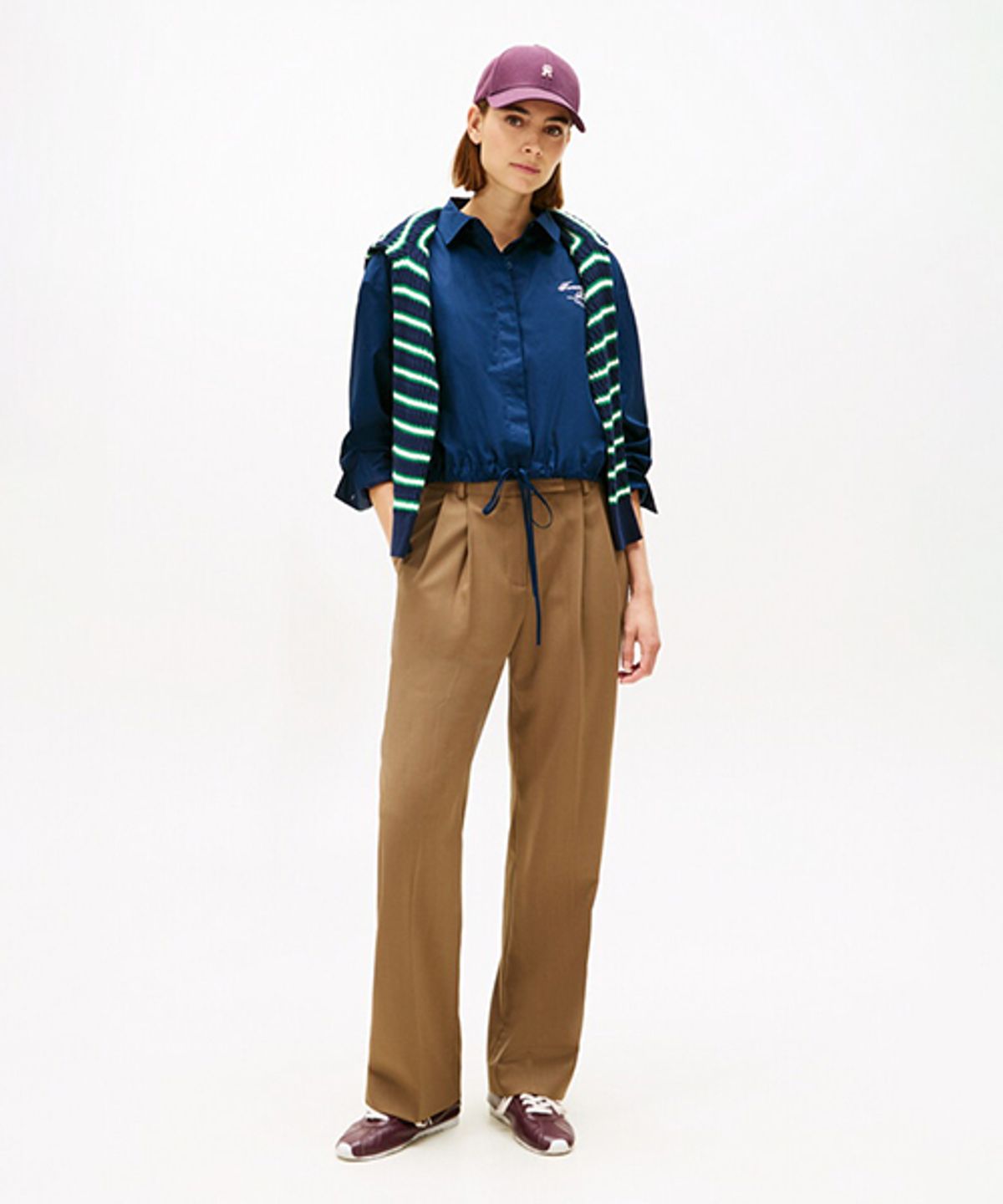 타미힐피거(TOMMY HILFIGER) 드로스트링 블루종 셔츠 (T22G0WSH040WT2C1G)