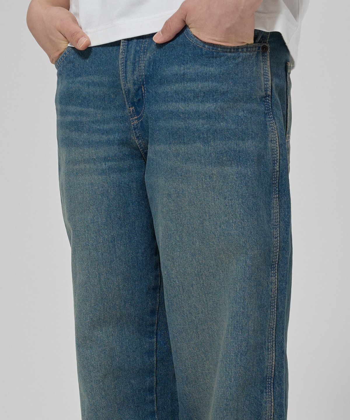 디키즈(DICKIES) 954 릴렉스드 데님 팬츠 Khaki Tinted Blue