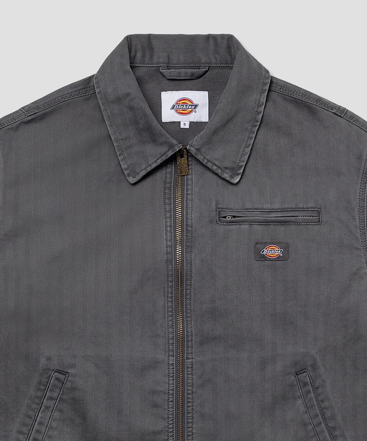 디키즈(DICKIES) 피그먼트 헤링본 재킷 Slate