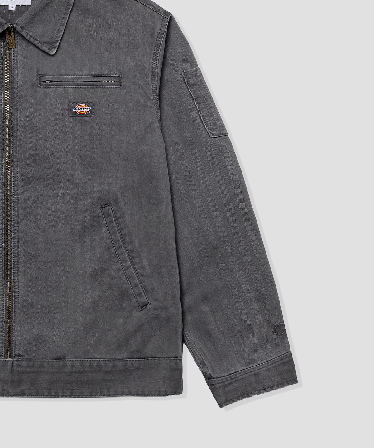 디키즈(DICKIES) 피그먼트 헤링본 재킷 Slate