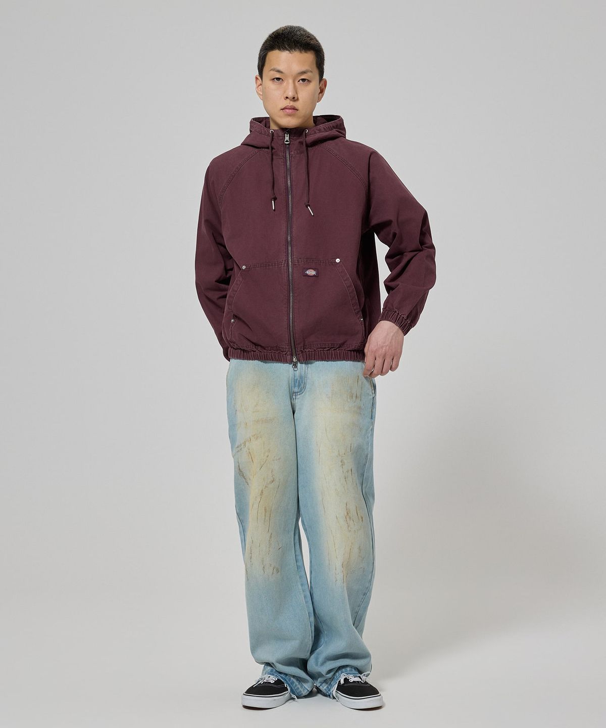 디키즈(DICKIES) 코튼 캔버스 비치 재킷 Burgundy