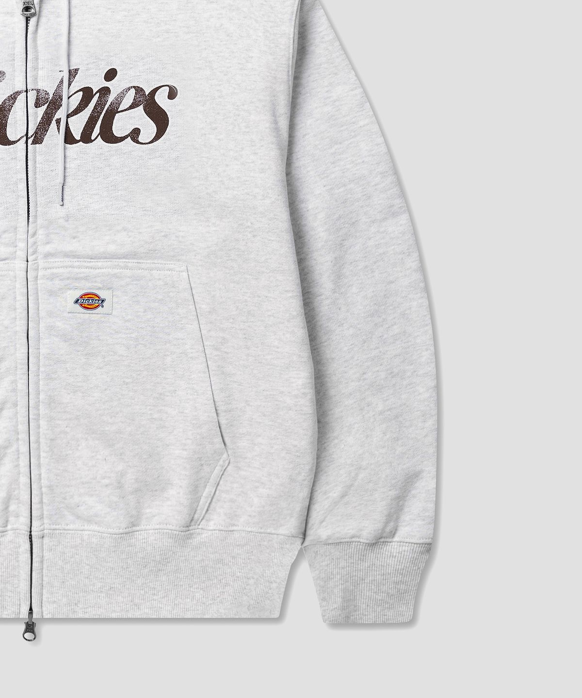 디키즈(DICKIES) 스크립트 후드 집업 White Melange