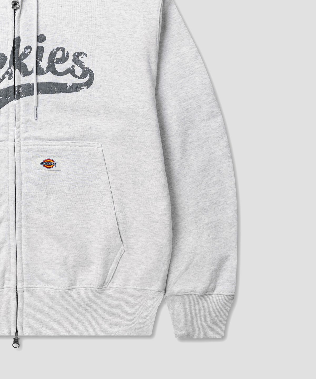 디키즈(DICKIES) 베이스볼 후드 집업 White Melange