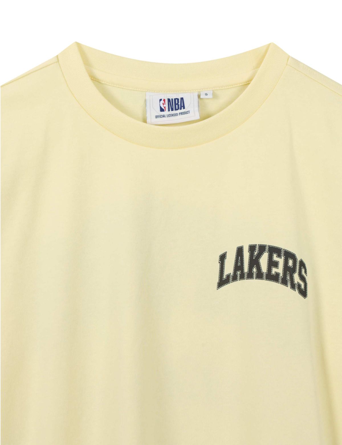 엔비에이(NBA) 백 아치형 레터링 반팔 티셔츠 레몬