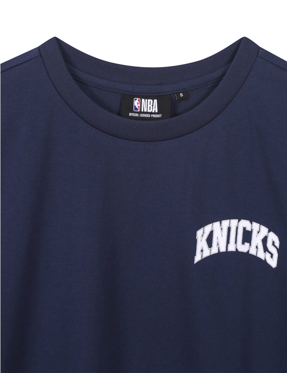 엔비에이(NBA) 백 아치형 레터링 반팔 티셔츠 네이비