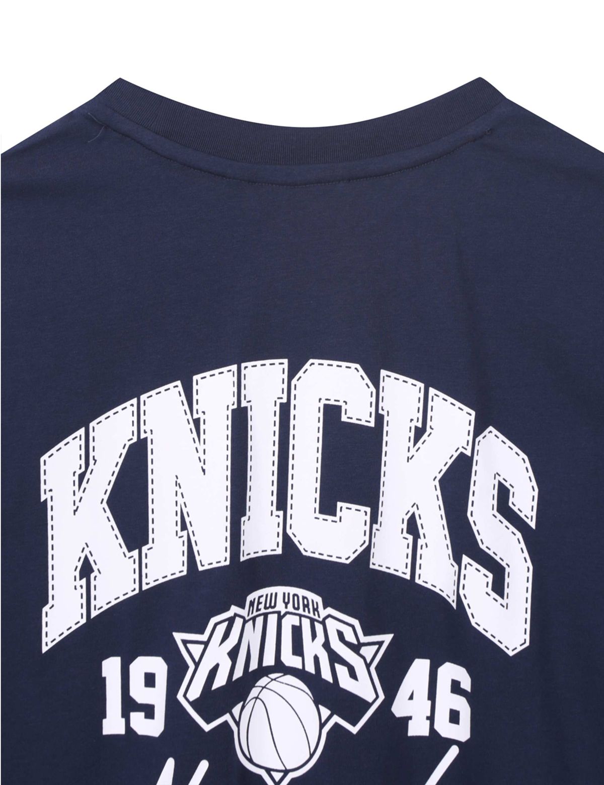 엔비에이(NBA) 백 아치형 레터링 반팔 티셔츠 네이비