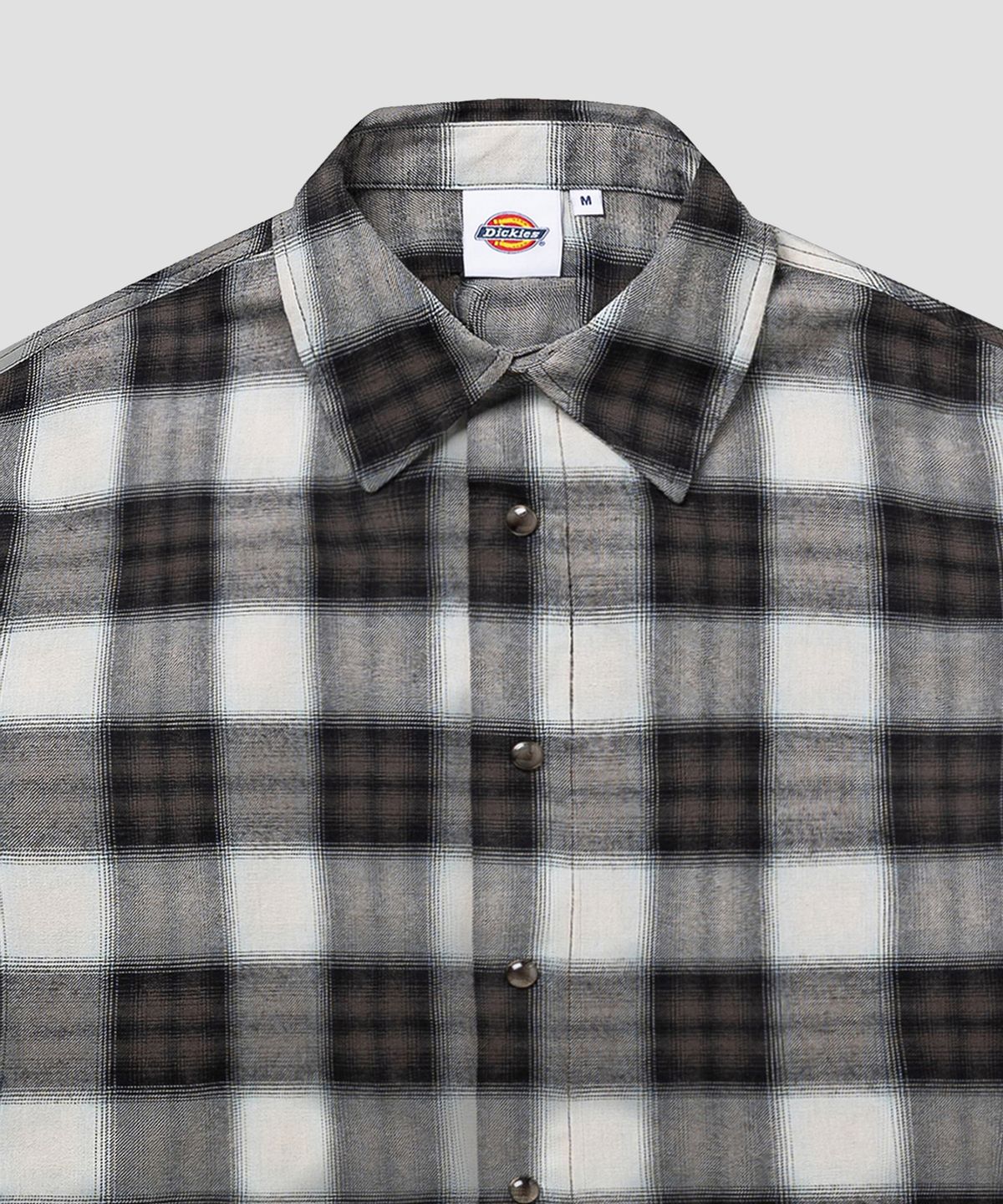 디키즈(DICKIES) 레이온 옴브레 체크 셔츠 Black