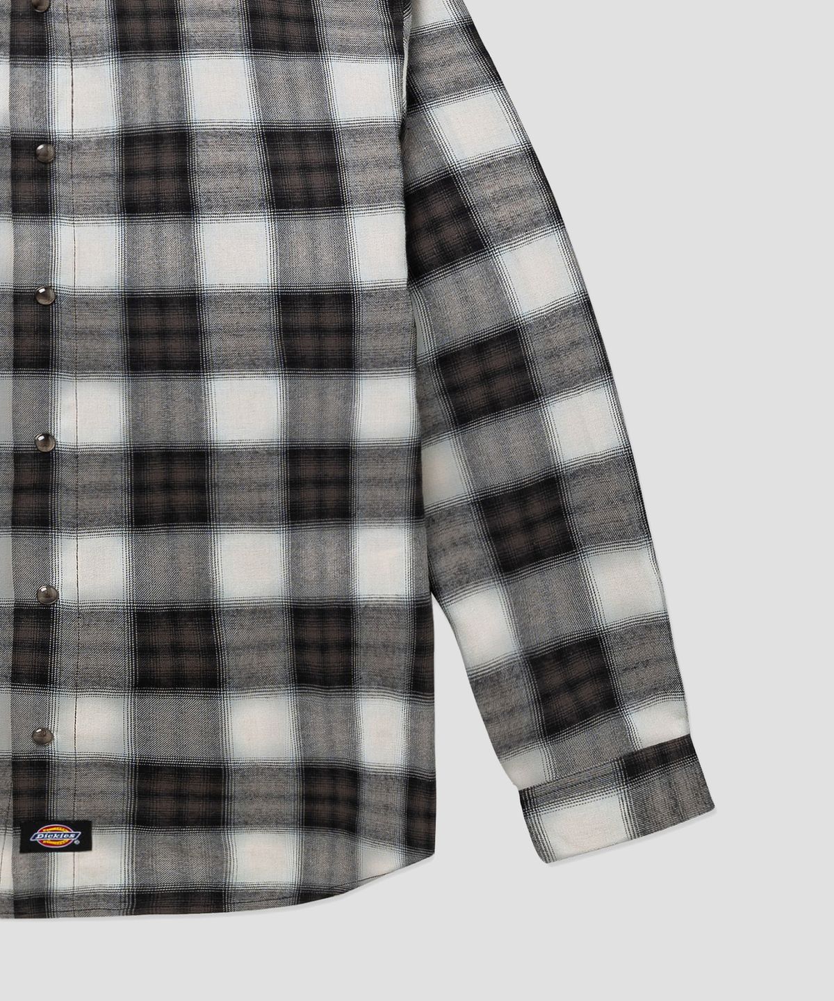 디키즈(DICKIES) 레이온 옴브레 체크 셔츠 Black