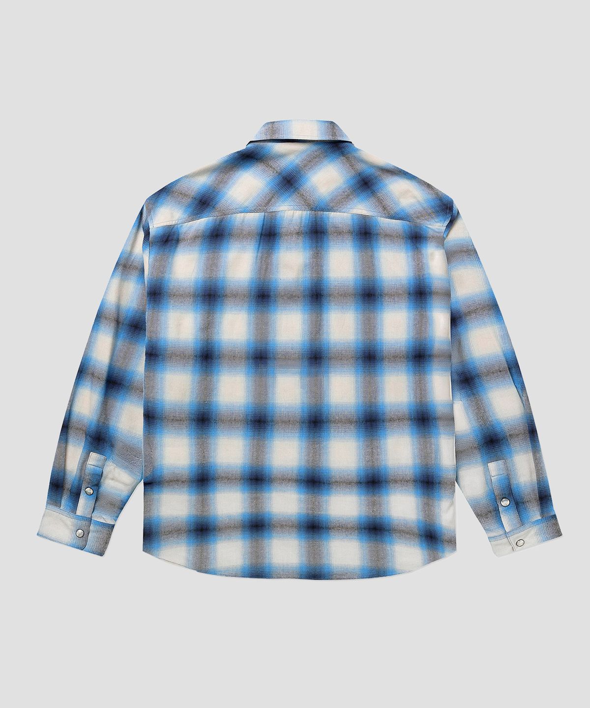 디키즈(DICKIES) 레이온 옴브레 체크 셔츠 Blue
