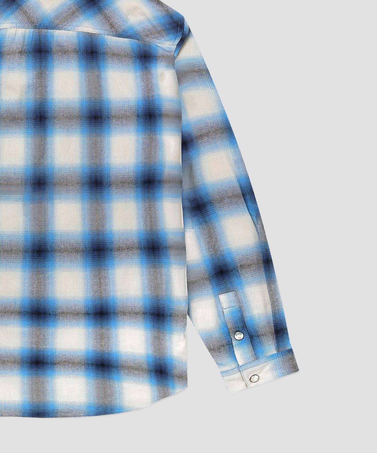 디키즈(DICKIES) 레이온 옴브레 체크 셔츠 Blue
