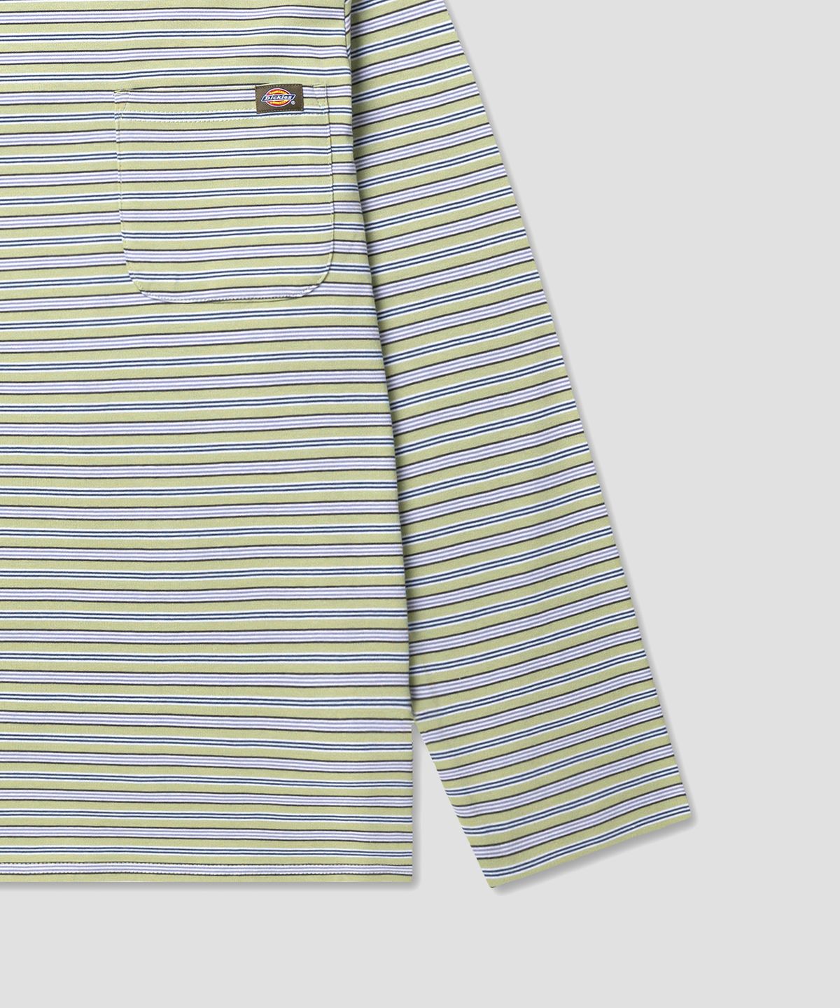디키즈(DICKIES) 파인 스트라이프 포켓 롱슬리브 Olive