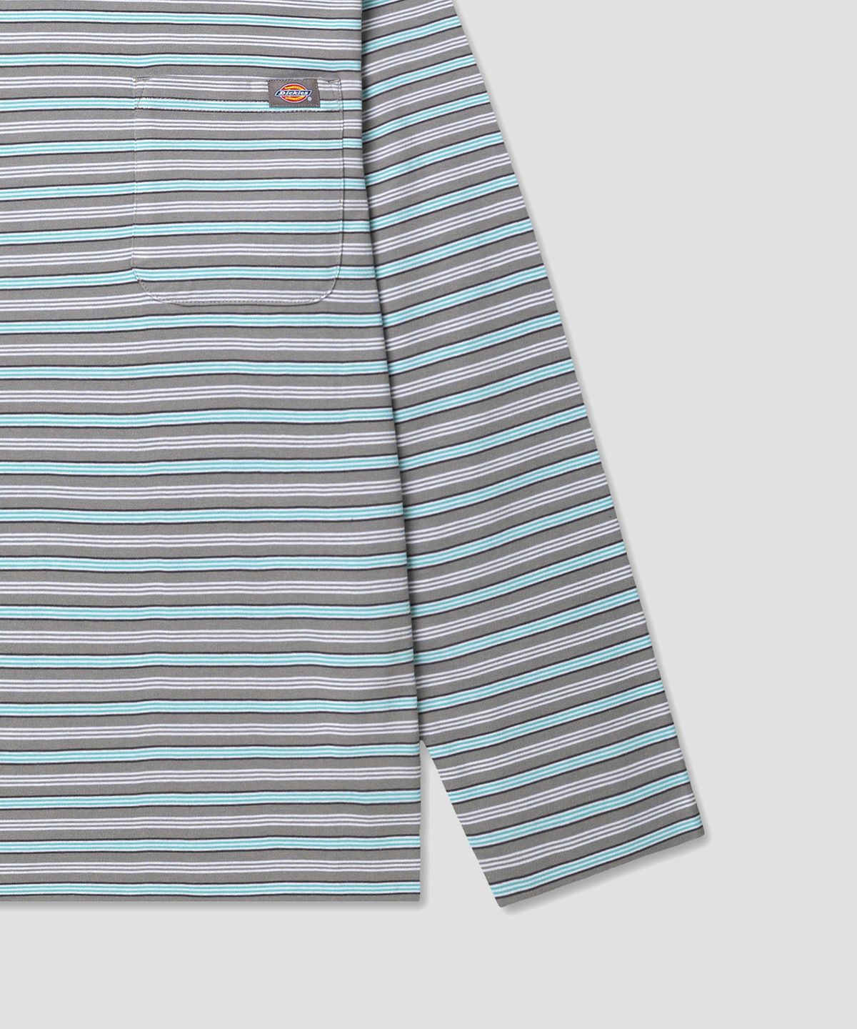 디키즈(DICKIES) 파인 스트라이프 포켓 롱슬리브 Gray