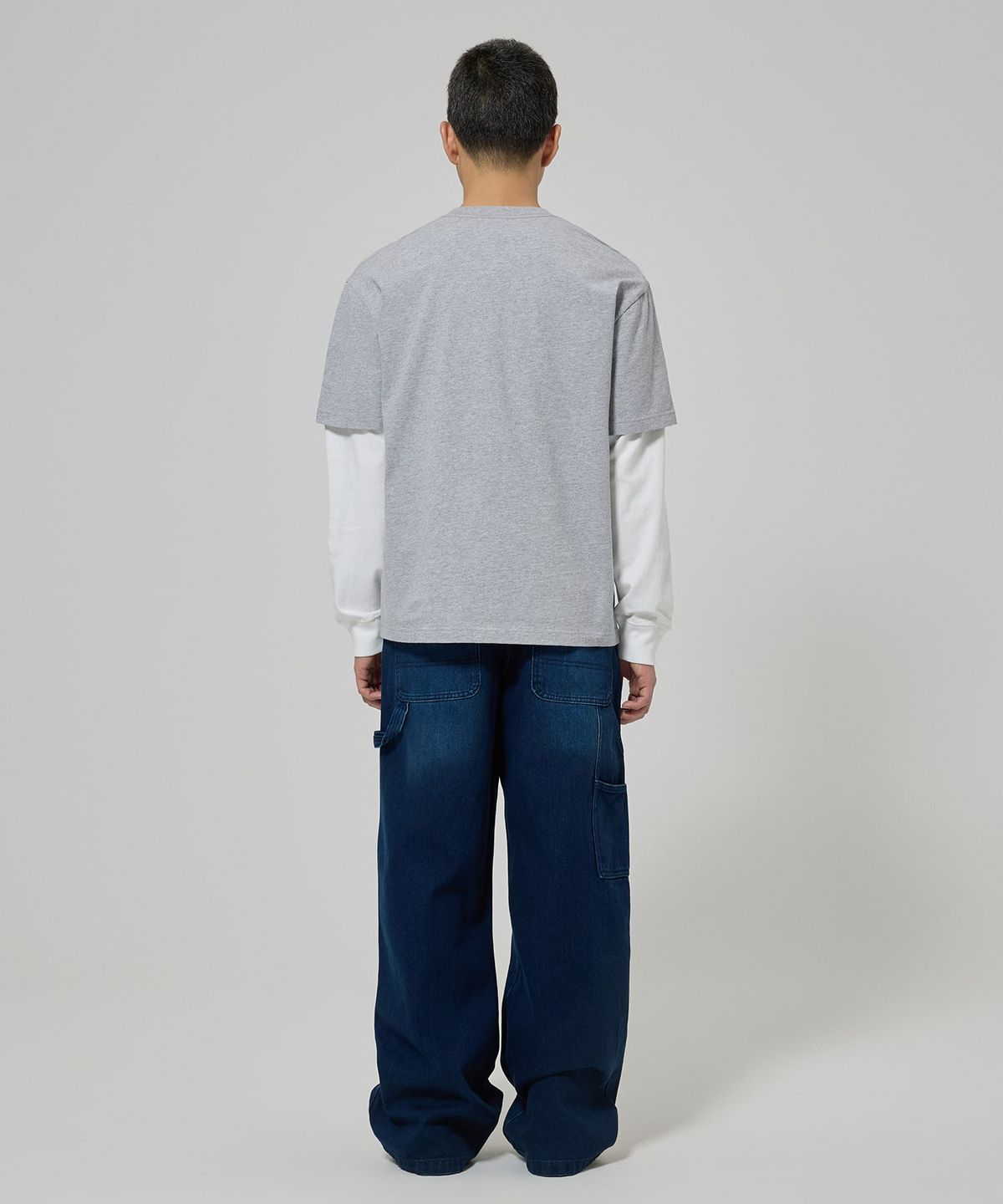 디키즈(DICKIES) 빅 트리 로고 레이어드 롱슬리브 Melange