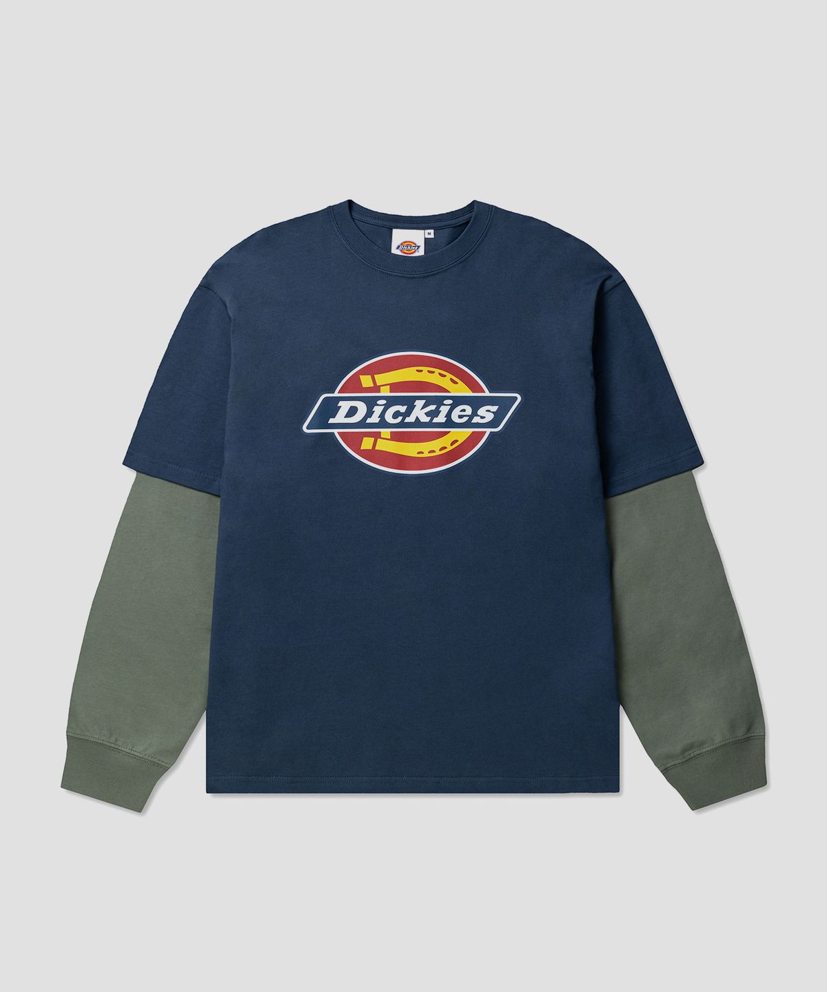 디키즈(DICKIES) 빅 트리 로고 레이어드 롱슬리브 Navy