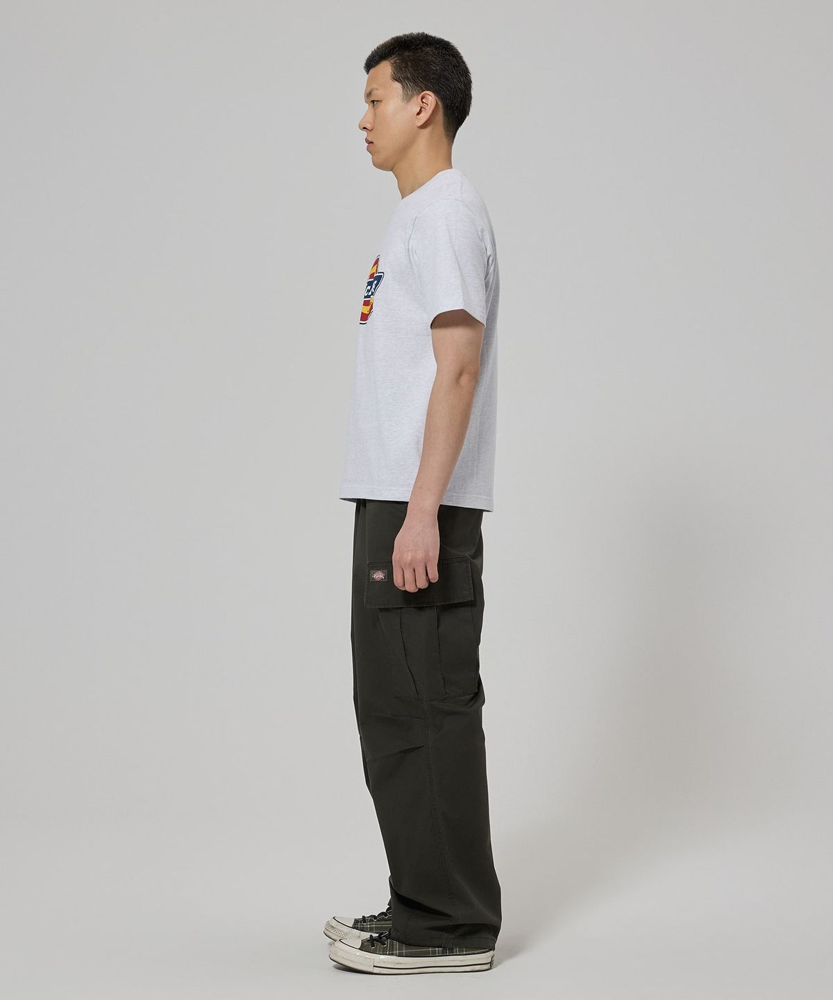 디키즈(DICKIES) 워시드 루즈핏 트윌 카고 팬츠 Olive