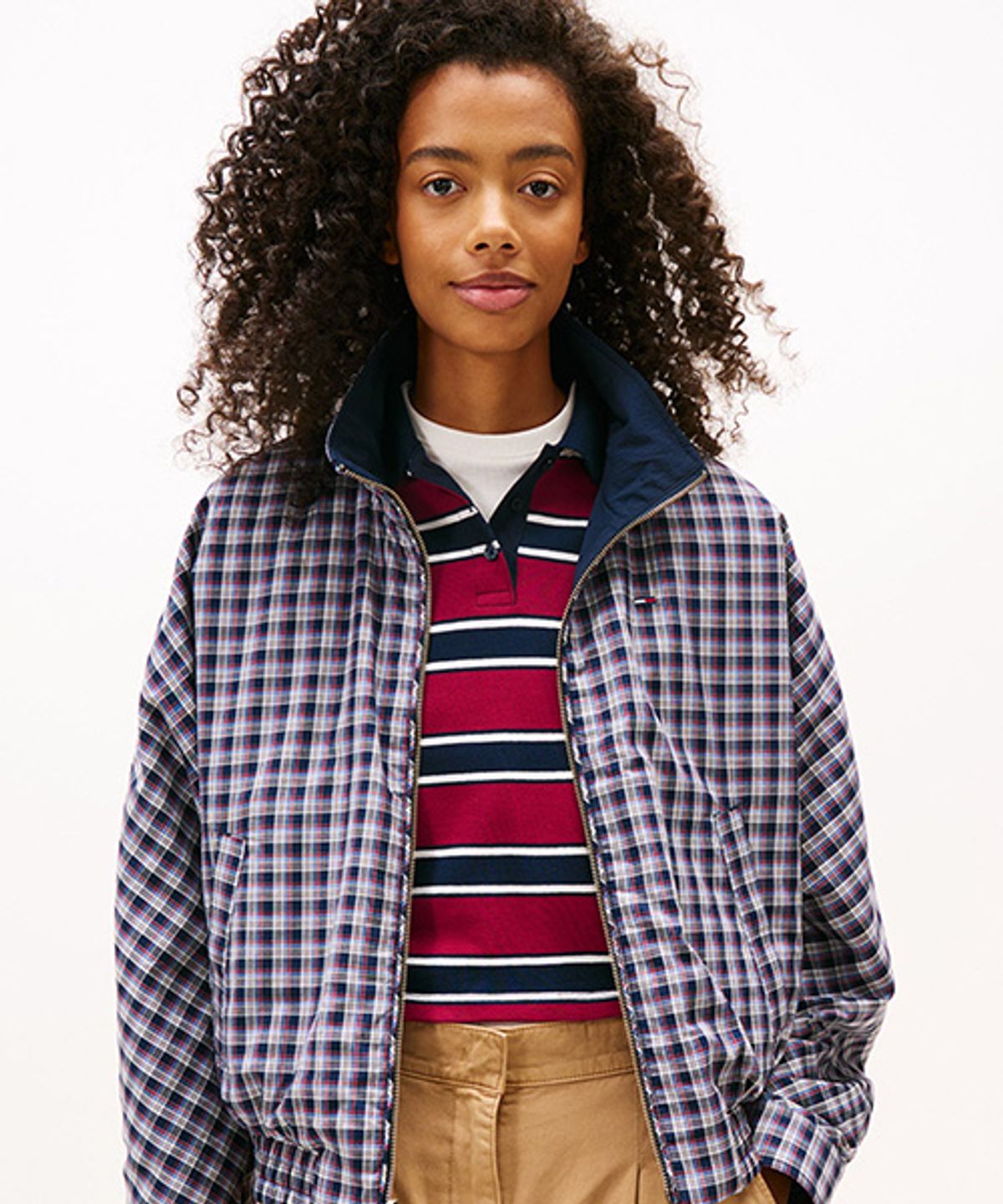 타미진스(TOMMY JEANS) 리버시블 하이넥 재킷 (T32G0WJC13TWT1C1G)