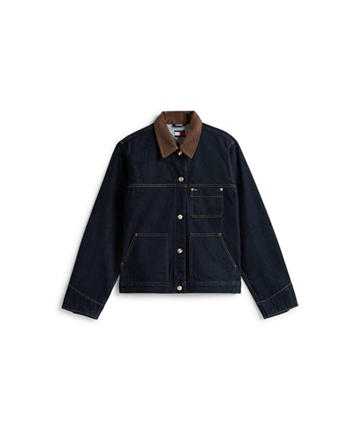 타미진스(TOMMY JEANS) 오버사이즈 데님 초어 재킷 (T32G0NJC11TWT11BK)