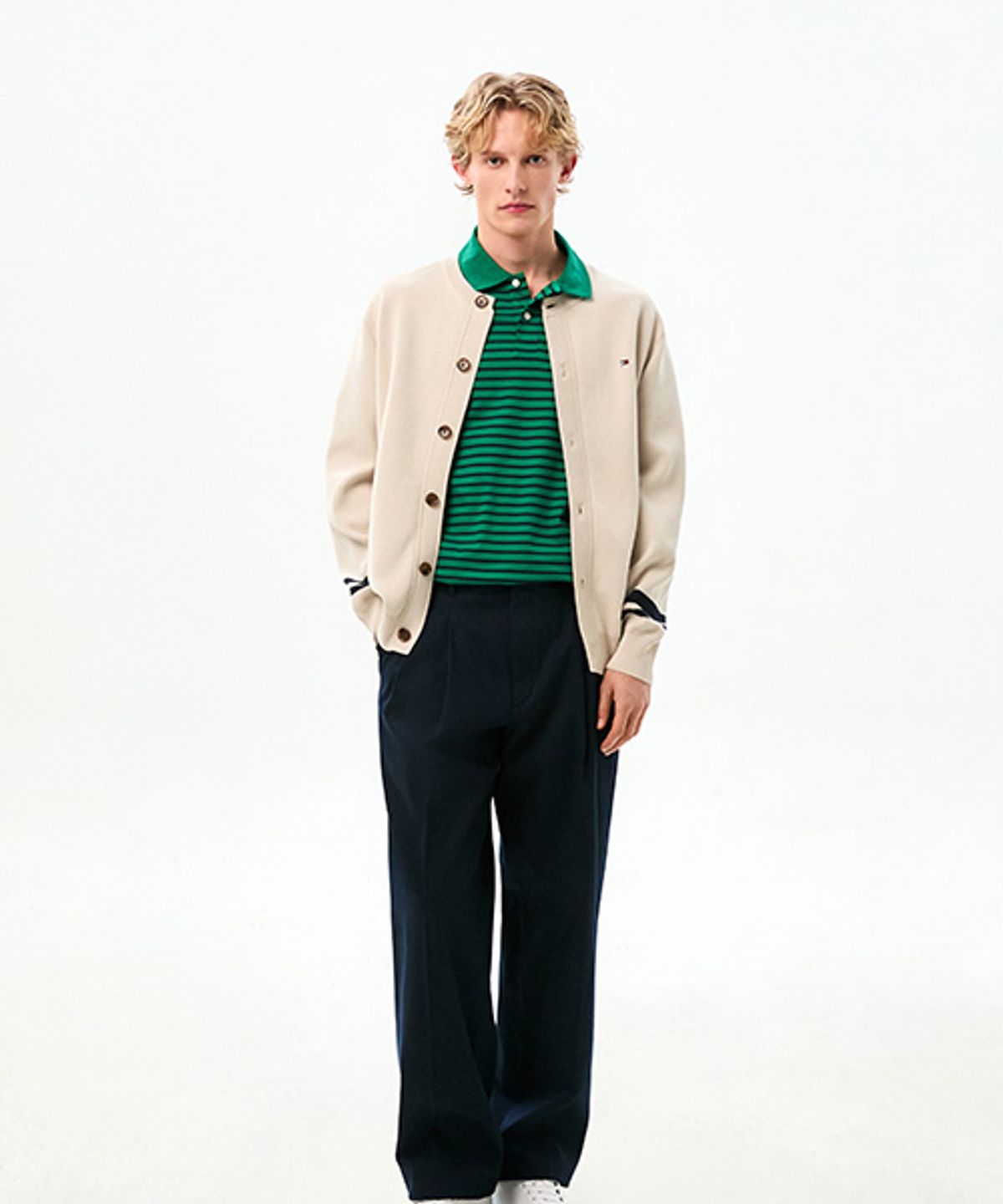 타미힐피거(TOMMY HILFIGER) 크루넥 가디건 (T12G0KCD720ML1Z00)