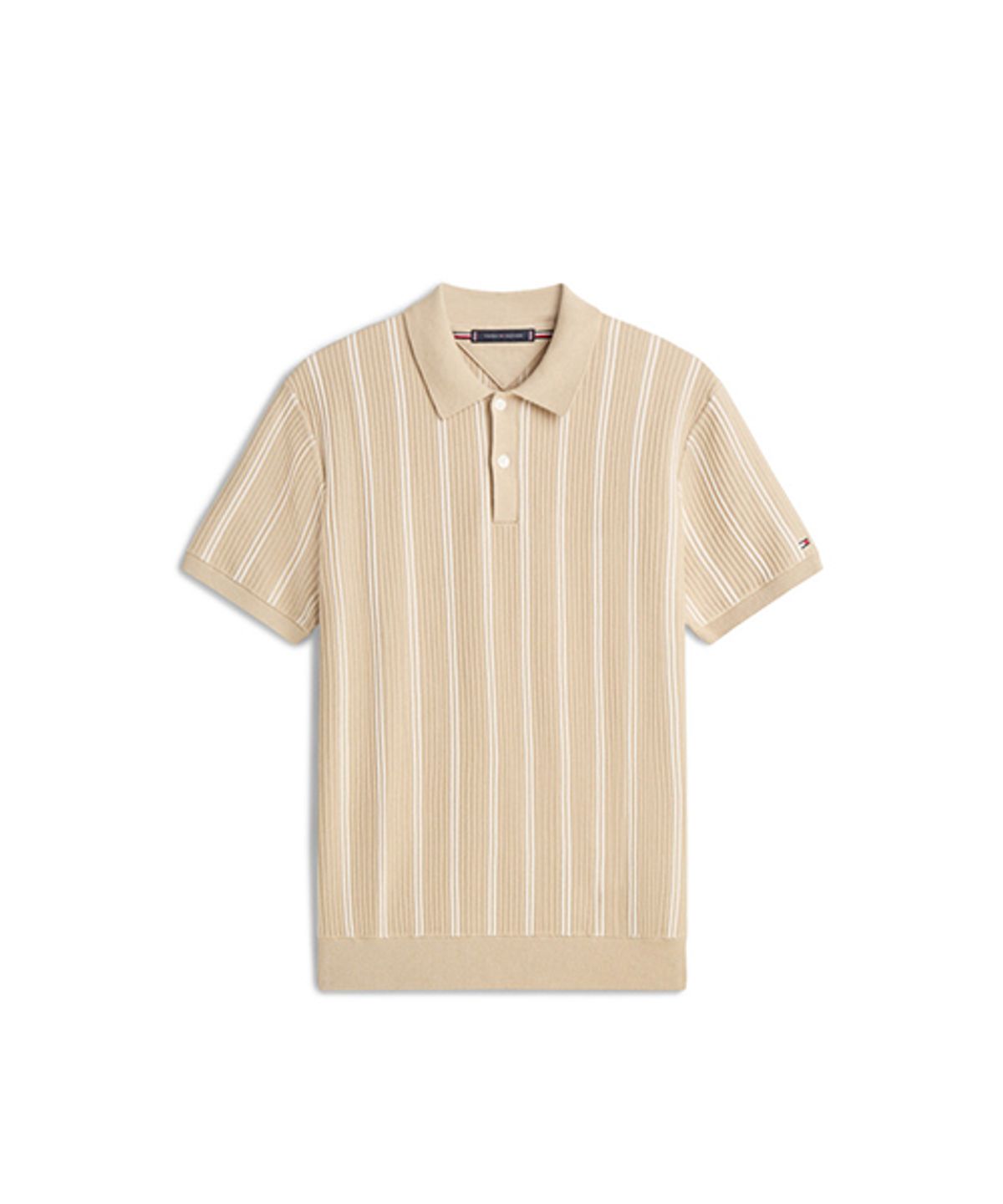 타미힐피거(TOMMY HILFIGER) 버티컬 스트라이프 폴로 스웨터 (T12G0KPN200MT1RBT)