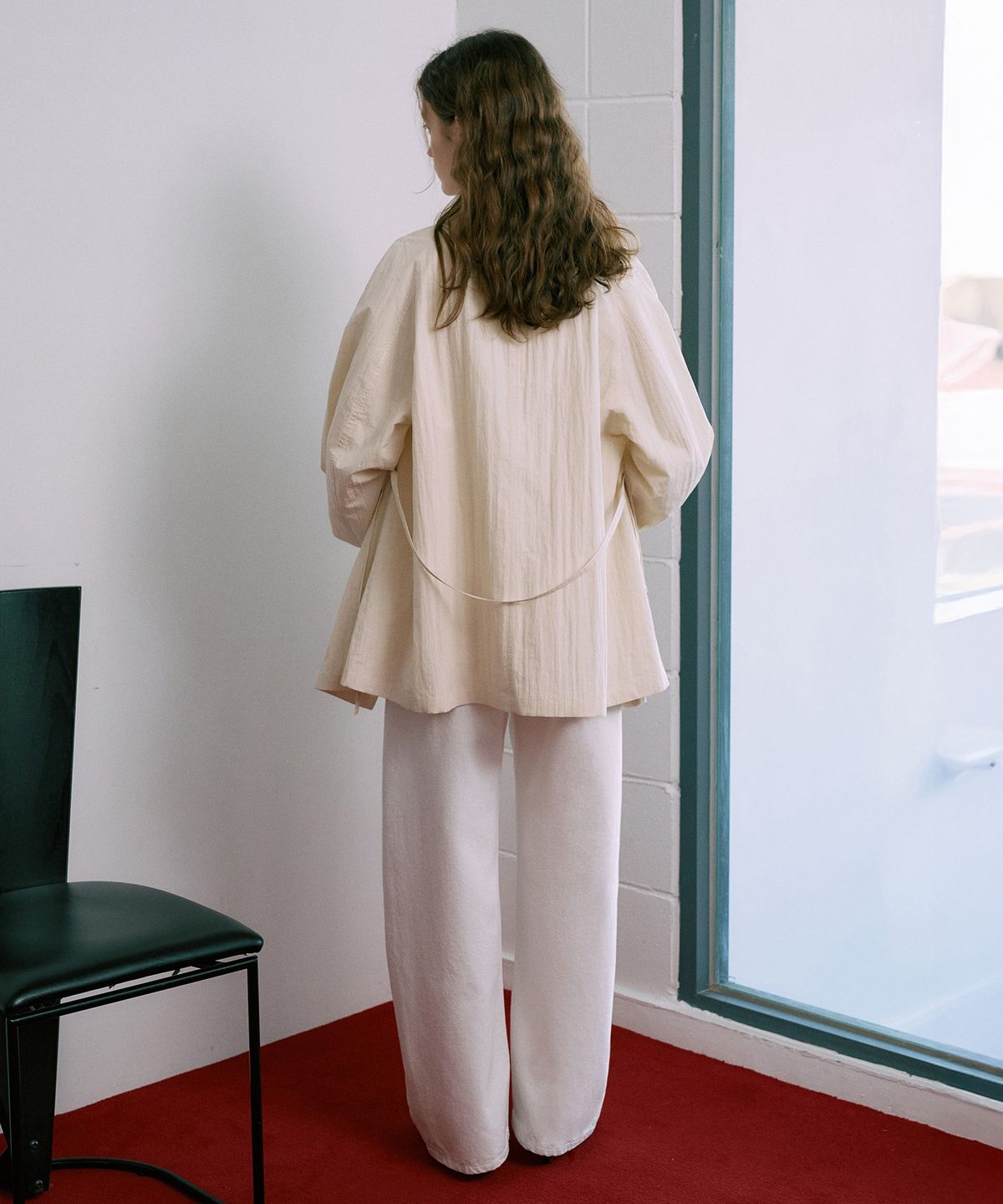 라메레이(LAMEREI) Light High-Neck Half Jacket[LMBFSPJK111]-Ivory