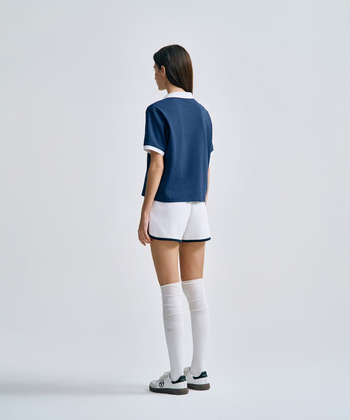 세르지오 타키니(SERGIO TACCHINI) W 더블니트 오픈카라 폴로 (Navy)
