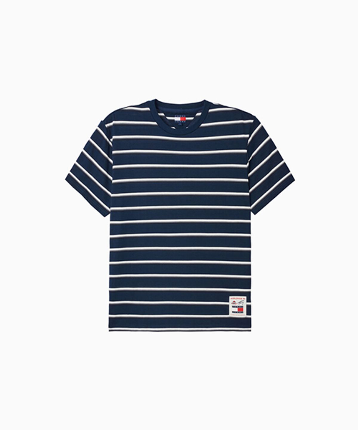 타미진스(TOMMY JEANS) 라벨 스트라이프 티셔츠 (T32G0TTO31TMT1C1G)