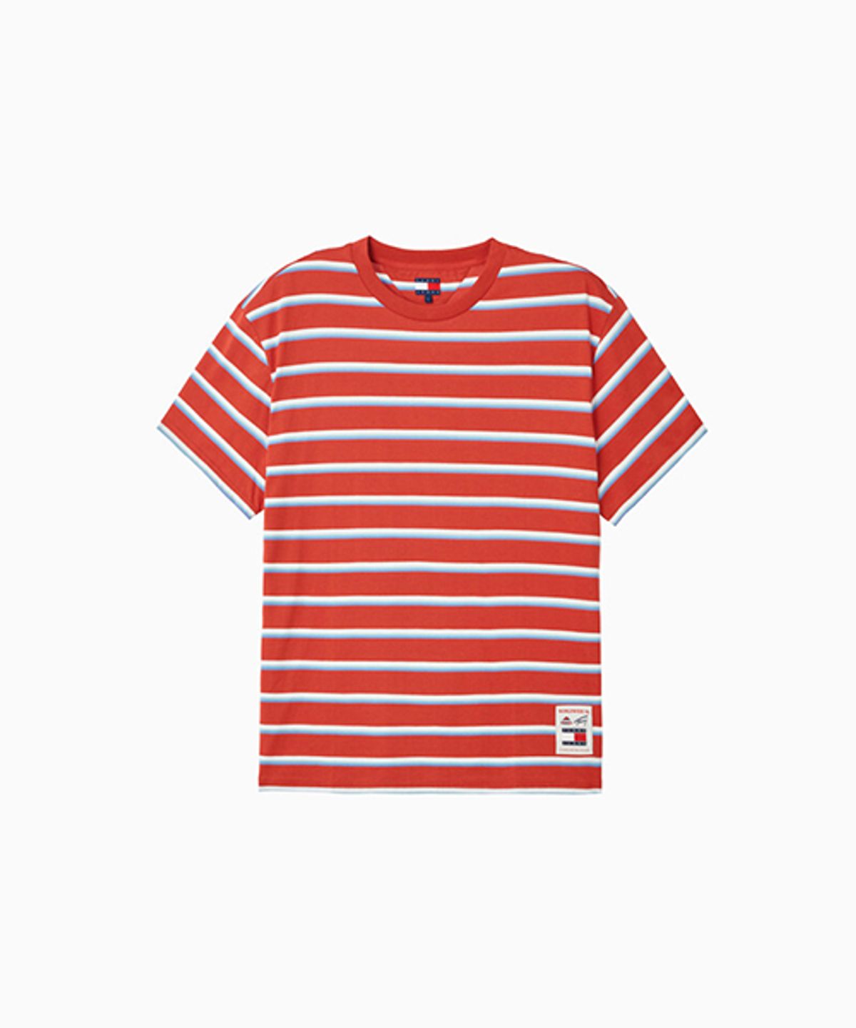 타미진스(TOMMY JEANS) 라벨 스트라이프 티셔츠 (T32G0TTO31TMT1XL0)