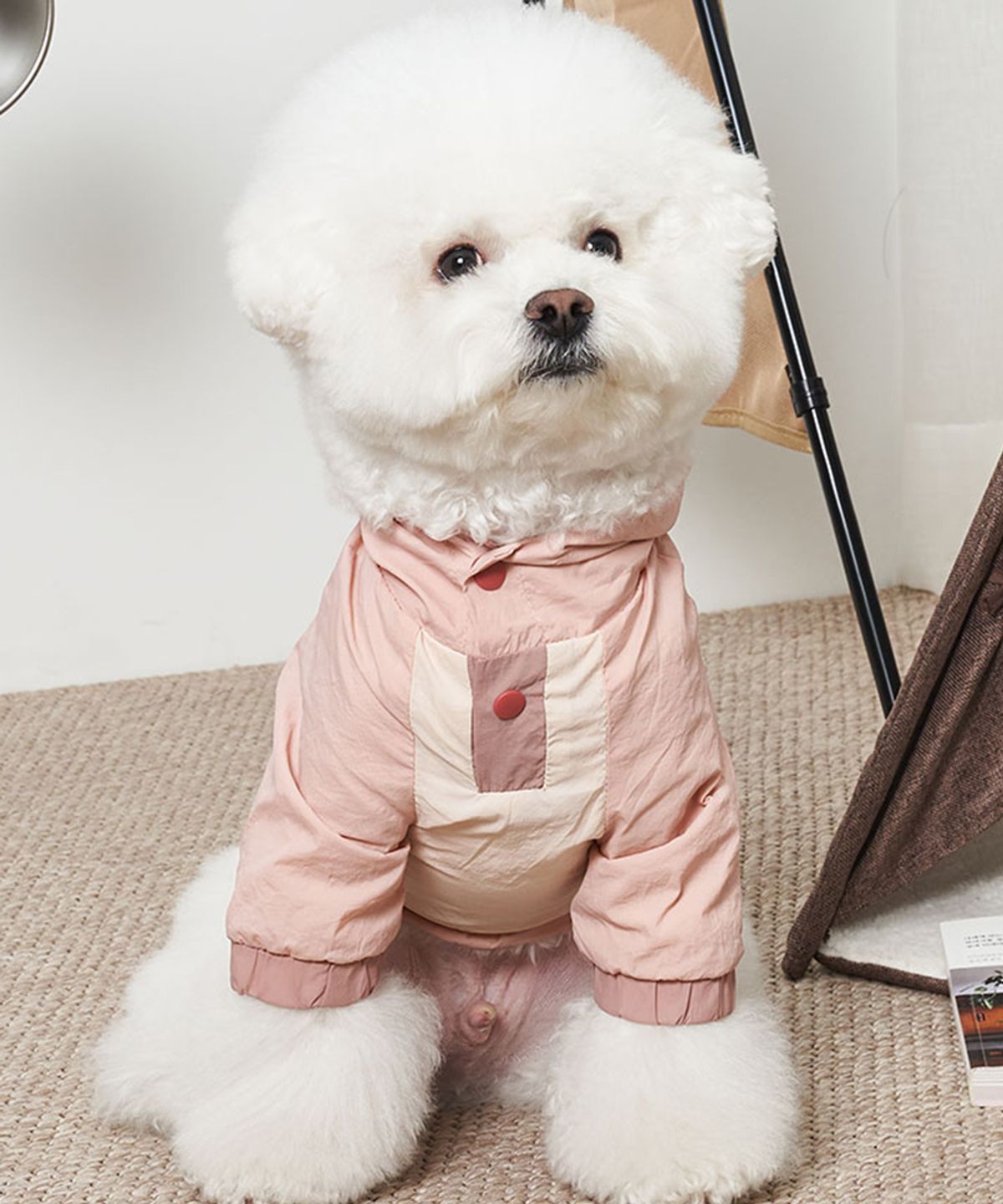베일리(BAILEY) 강아지옷 아웃도어 아노락 바람막이 인디핑크