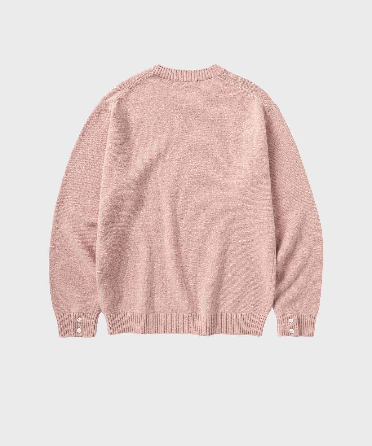 넌블랭크(NONBLANK) 데일리 울 캐시미어 크루넥 니트_MELANGE PINK