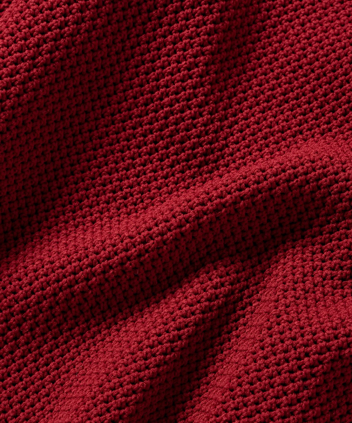 넌블랭크(NONBLANK) 크롭 라운드 LS 가디건_DEEP RED
