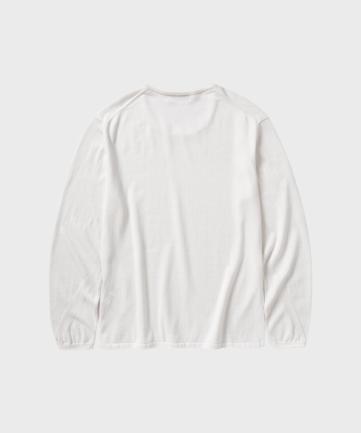 넌블랭크(NONBLANK) 파인 게이지 U넥 LS 니트_WHITE