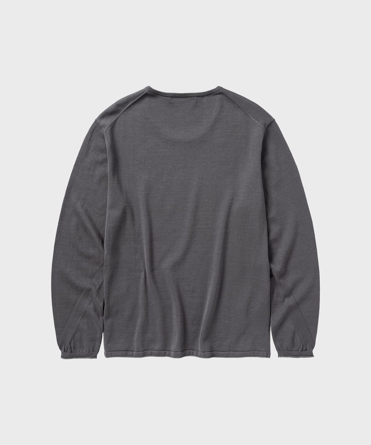 넌블랭크(NONBLANK) 파인 게이지 U넥 LS 니트_CHARCOAL