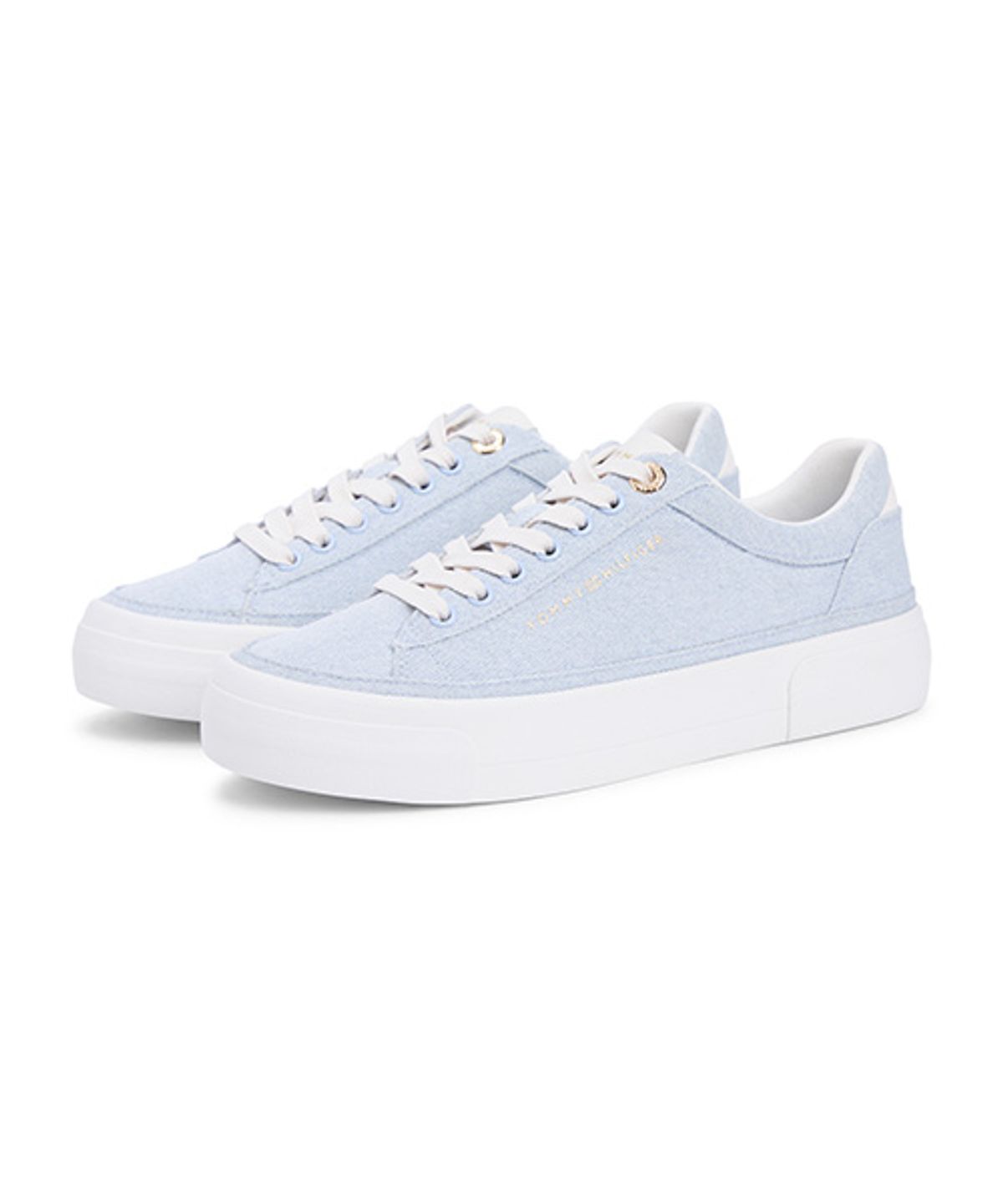 타미힐피거(TOMMY HILFIGER) 켈시 플랫폼 워시드 캔버스 스니커즈-블루(T52G1ARS310WT1C1O)