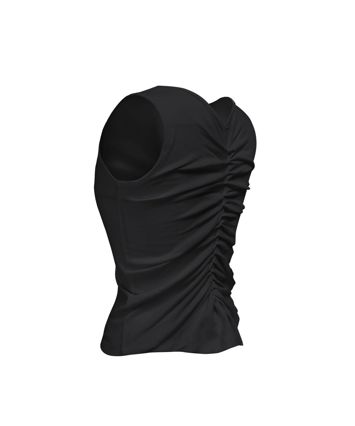 정도(JUNGDO) BACK WEAVE SLEEVELESS . BLACK