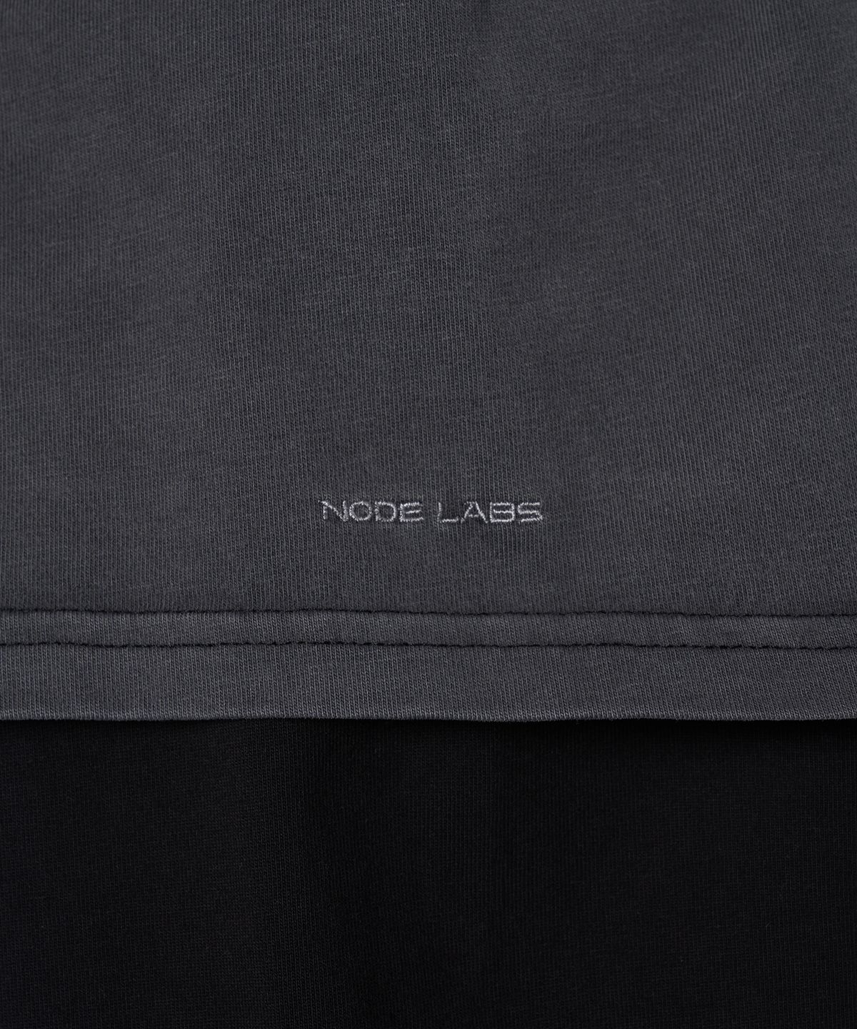 노드랩스(NODE LABS) DEV:10 가먼트 레이어드 후드 티셔츠_차콜