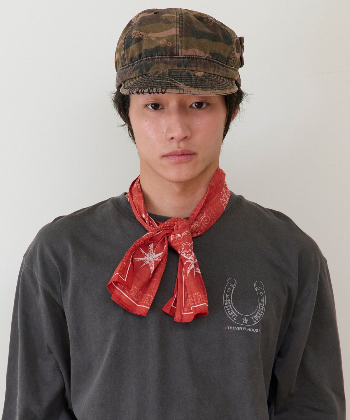 더바이닐하우스(THEVINYLHOUSE) RAW COUNTRY BALL CAP CAMO