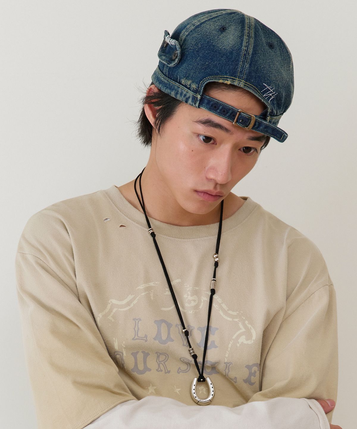 더바이닐하우스(THEVINYLHOUSE) RAW COUNTRY BALL CAP BLUE