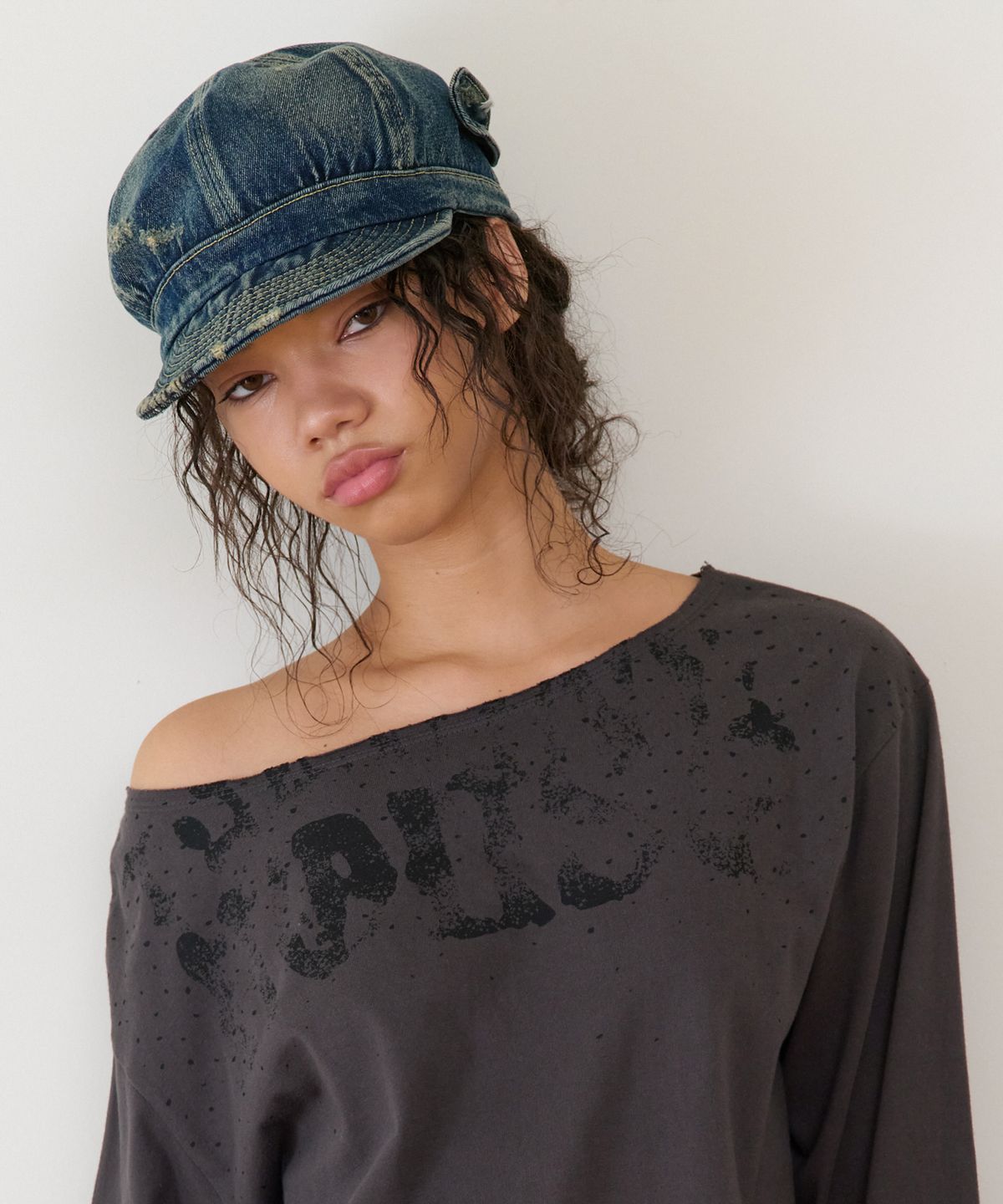 더바이닐하우스(THEVINYLHOUSE) RAW COUNTRY BALL CAP BLUE