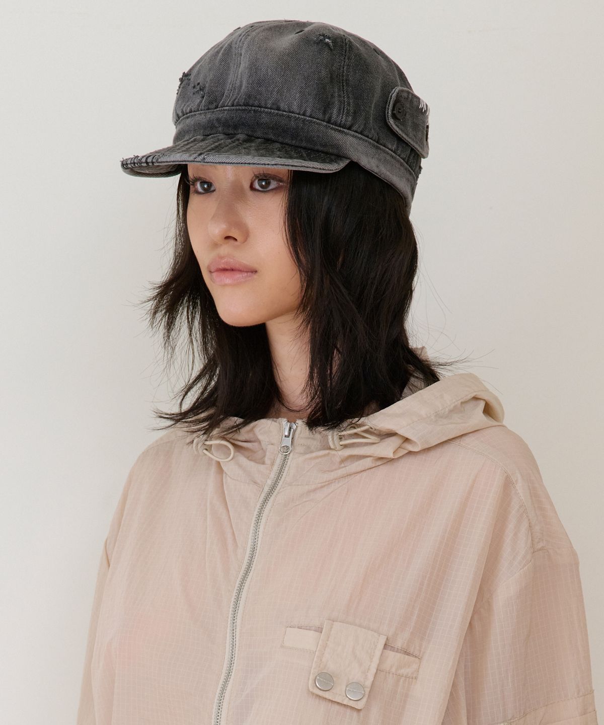 더바이닐하우스(THEVINYLHOUSE) RAW COUNTRY BALL CAP BLACK