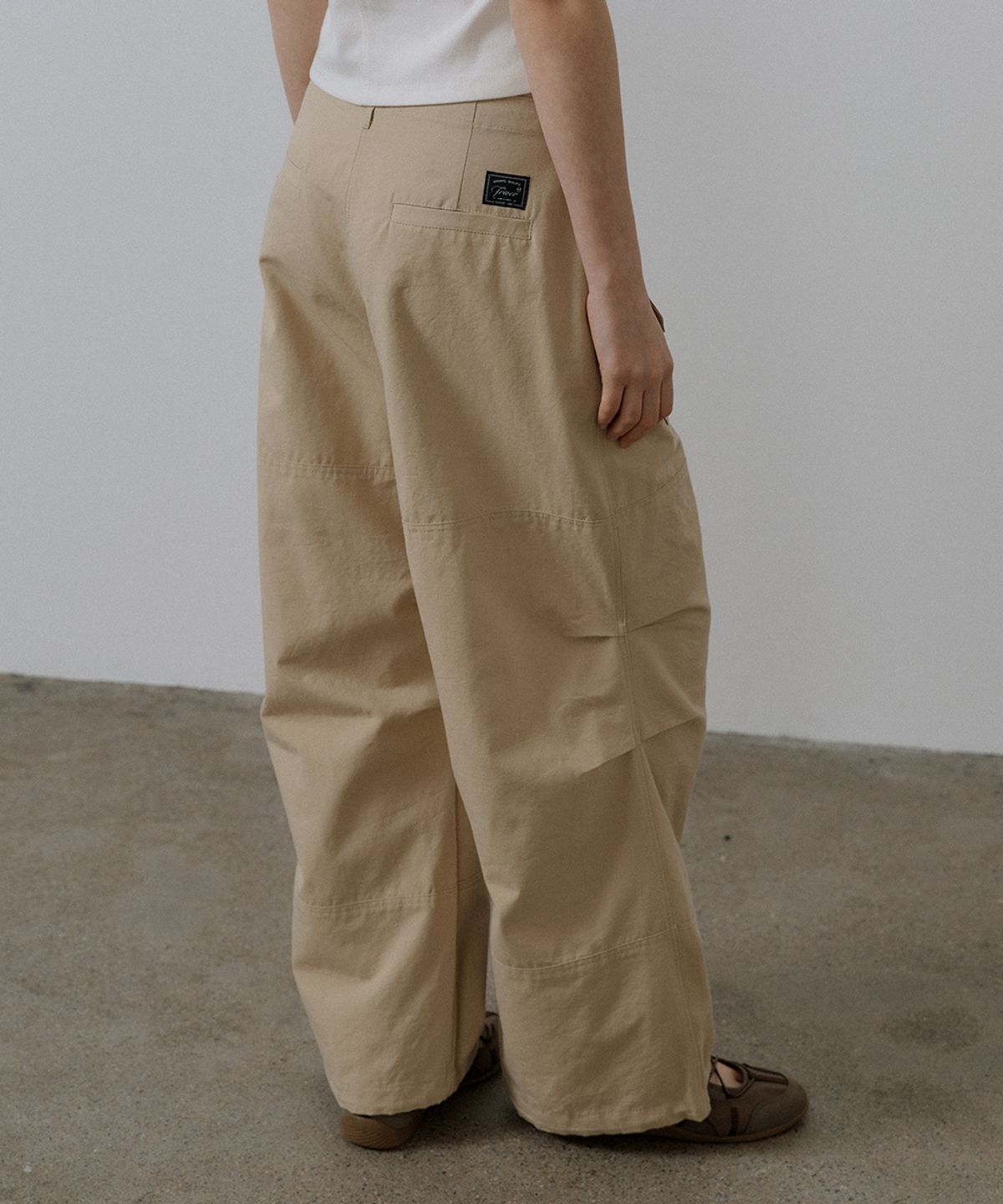 프리버07(FRIVER07) Parachute cargo washed pants [FRSP05PT03]_Beige