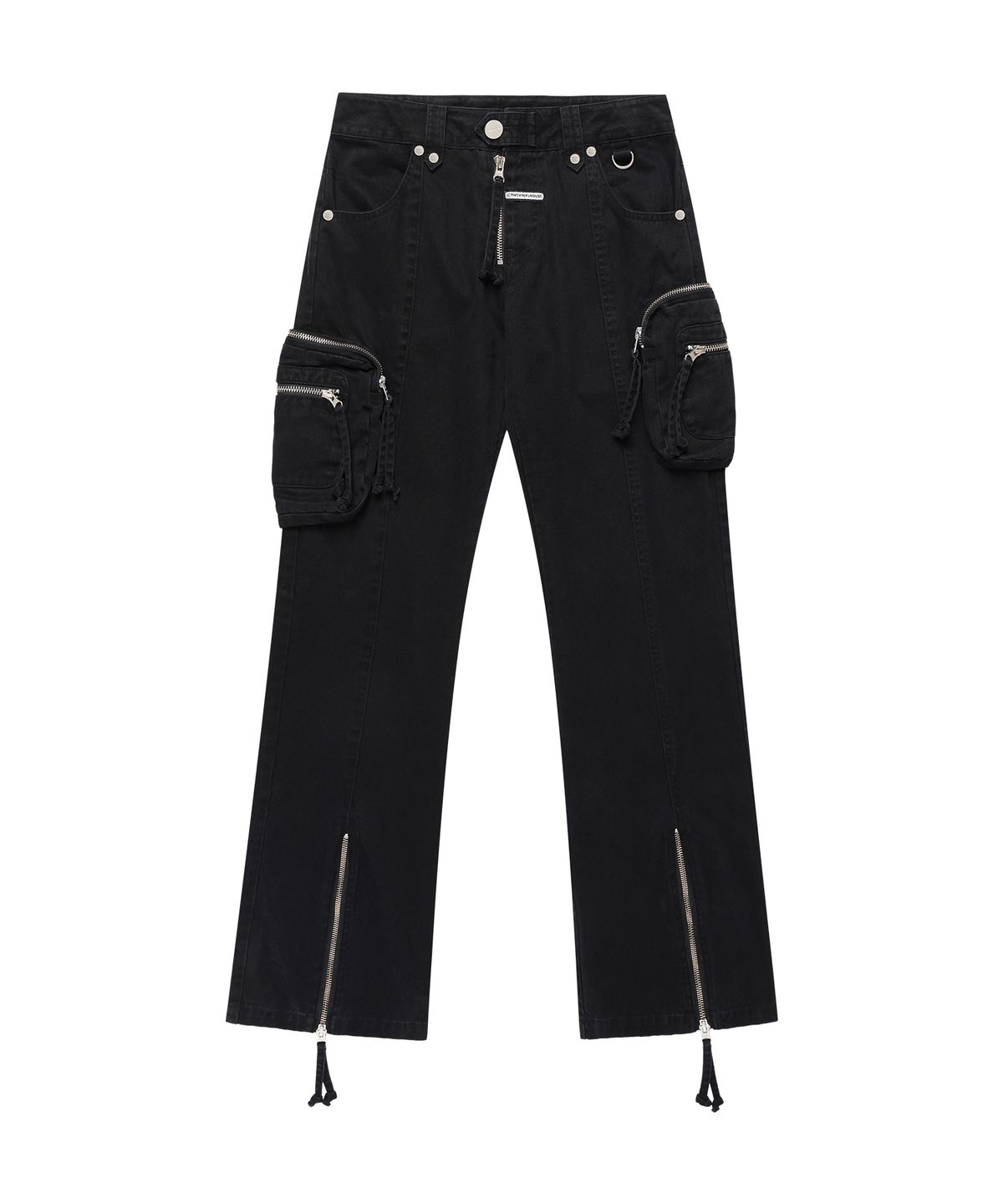 더바이닐하우스(THEVINYLHOUSE) WASHED MILITARY CARGO PANTS(W) BLACK
