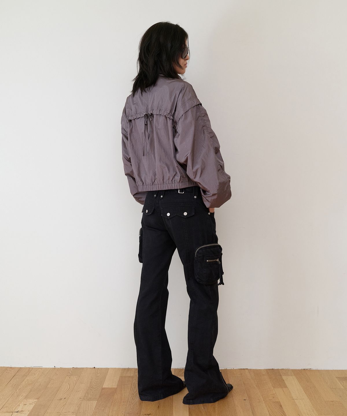 더바이닐하우스(THEVINYLHOUSE) WASHED MILITARY CARGO PANTS(W) BLACK