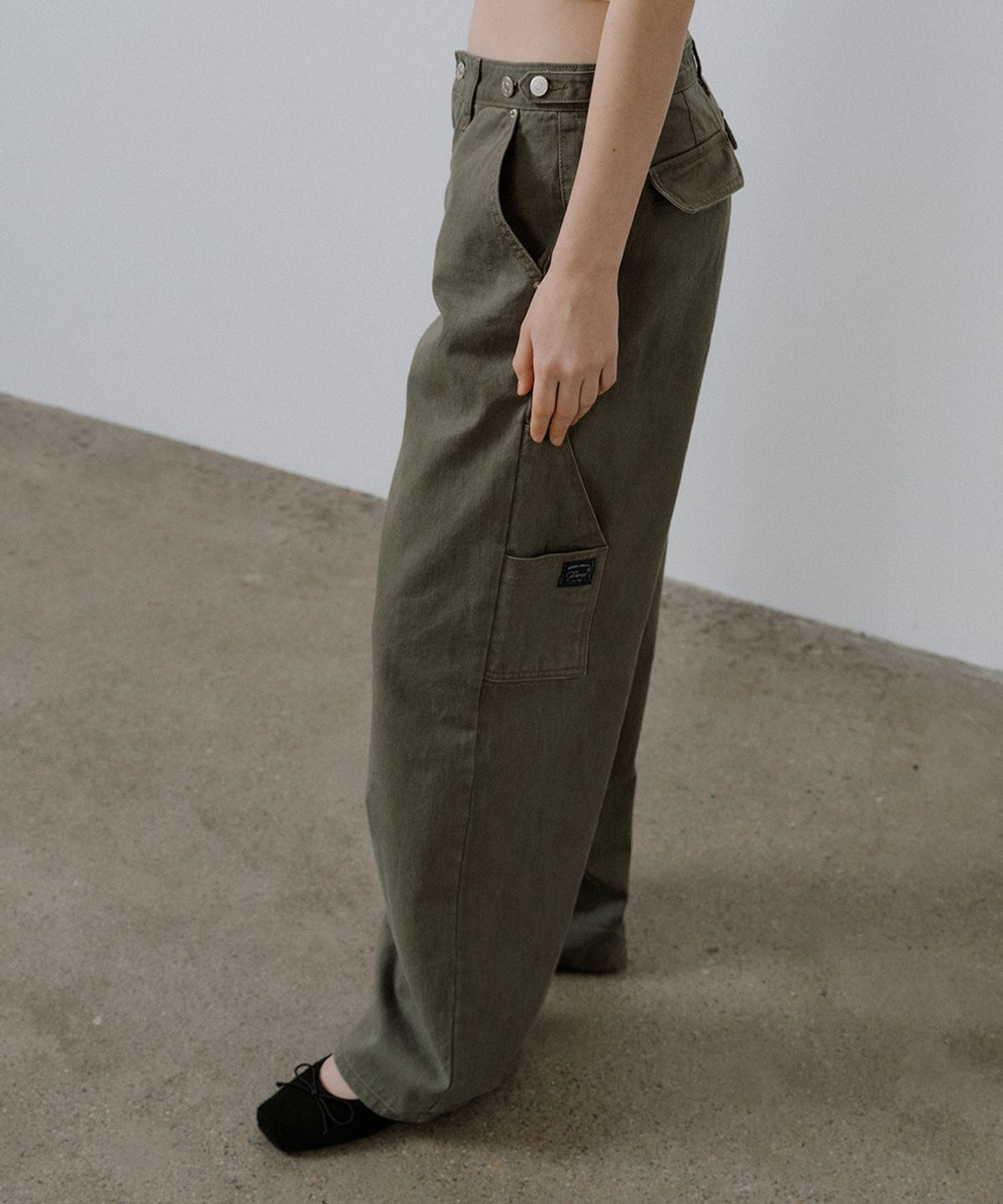 프리버07(FRIVER07) Pocket washed cargo pants [FRSP05DP01]_Khaki