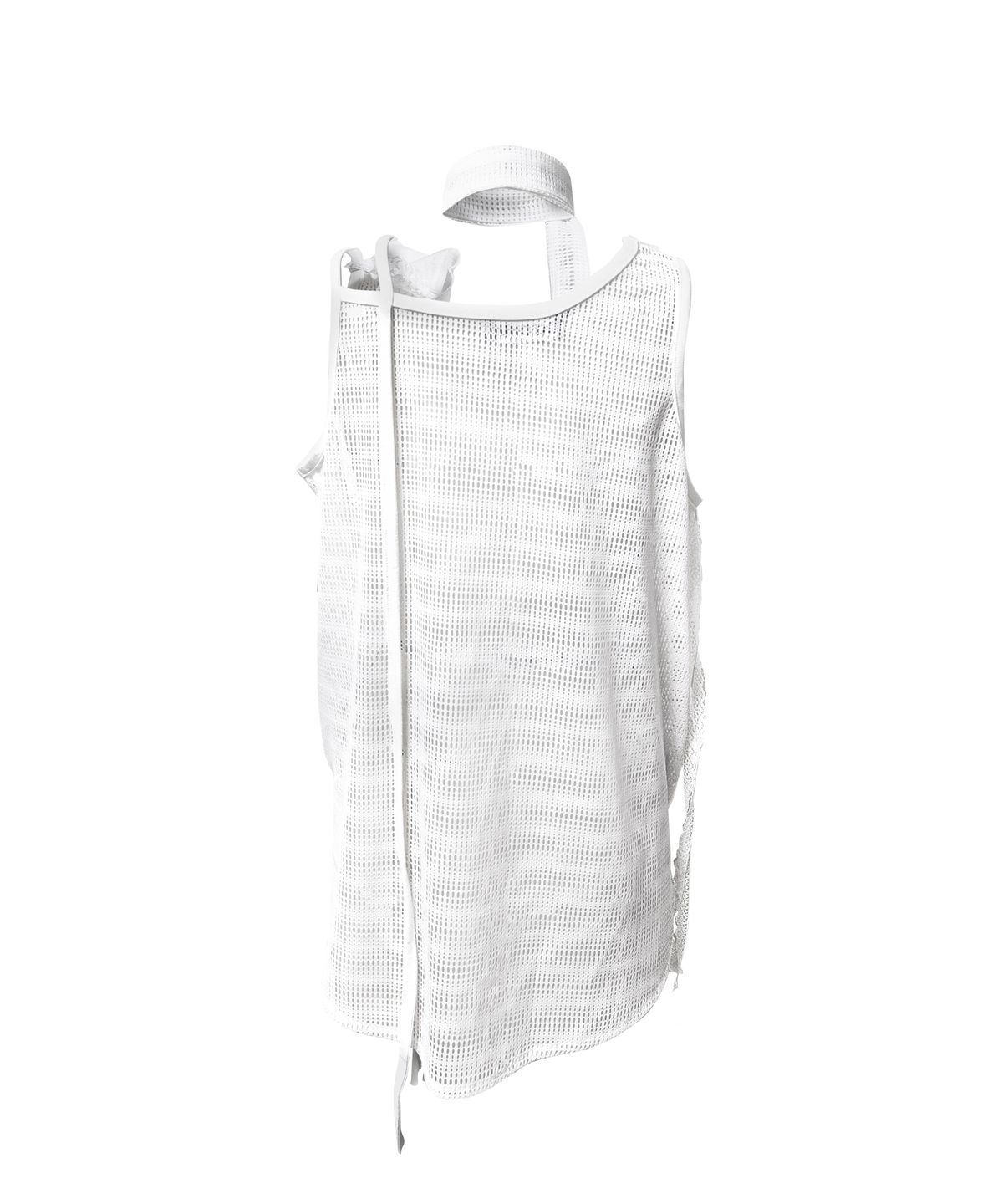 정도(JUNGDO) MASH FLOWING SLEEVELESS . WHITE