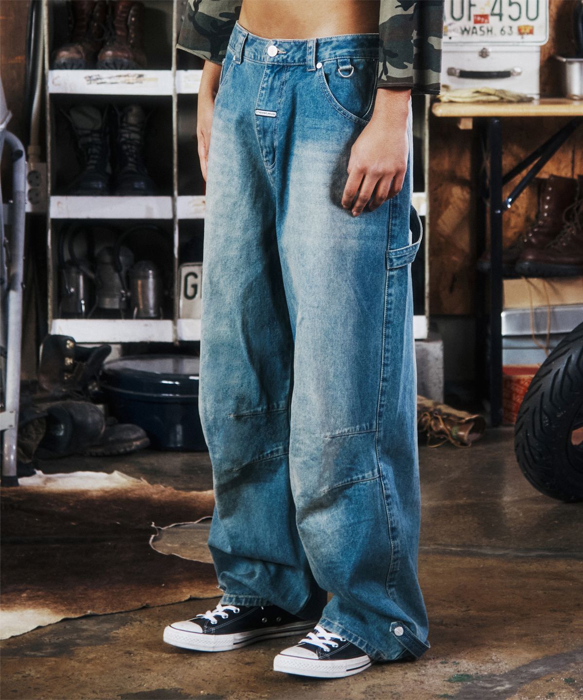 더바이닐하우스(THEVINYLHOUSE) BASIC WIDE DENIM PANTS BLUE
